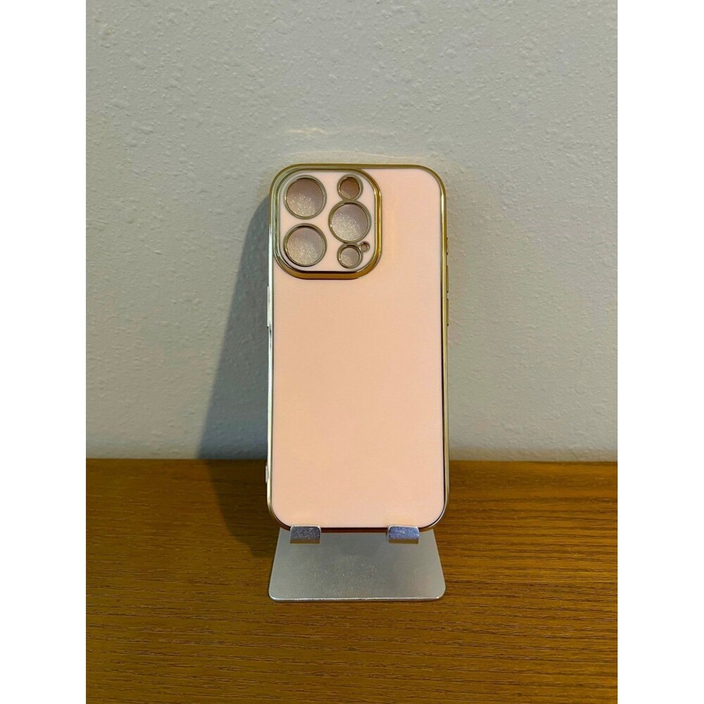 Blush Pink & Gold Phone Case (iPhone 15 Pro)